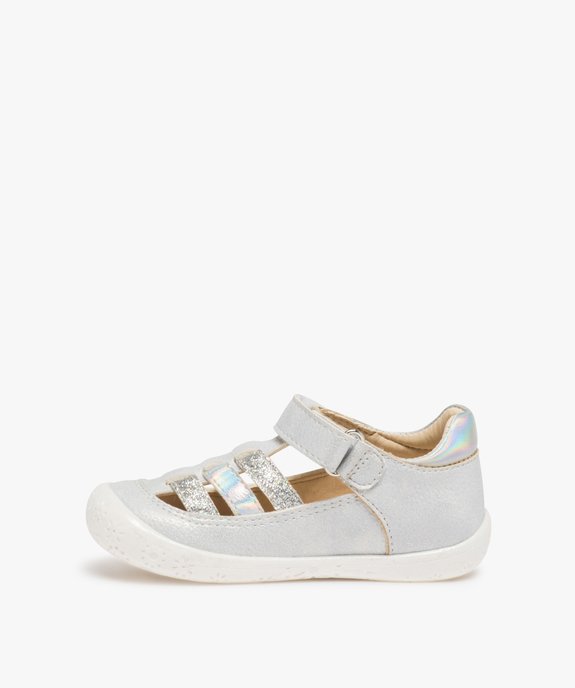 Ballerines bébé fille à brides multiples – LuluCastagnette vue3 - LULU CASTAGNETT - GEMO