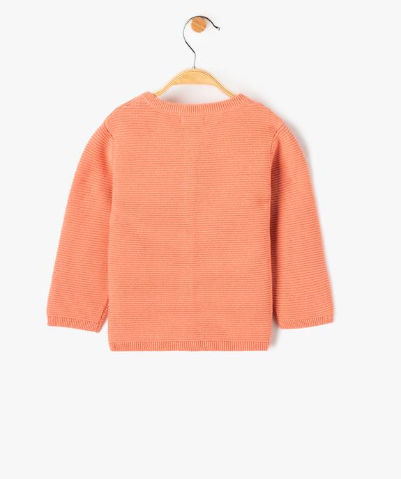 Gilet bébé fille à col rond en maille pailletée vue3 - GEMO(BEBE DEBT) - GEMO