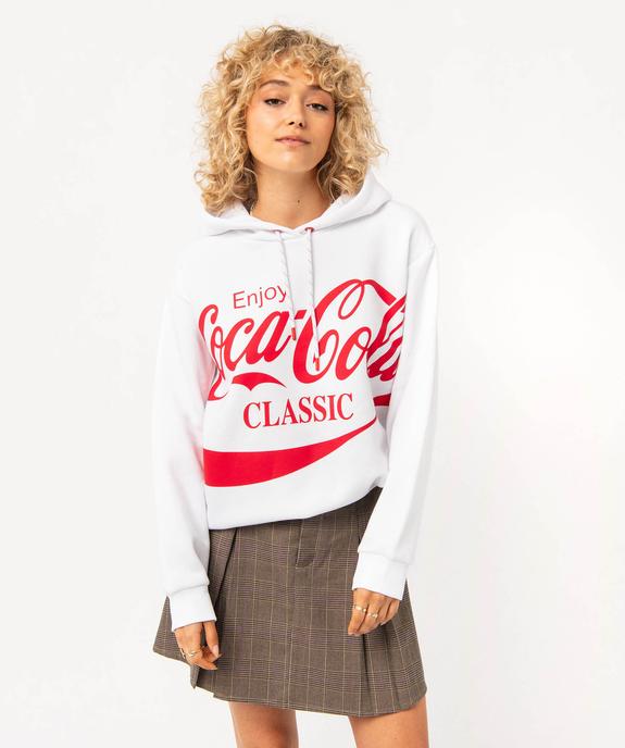 Sweat à capuche coupe oversize femme - Coca Cola vue1 - COCA COLA - GEMO