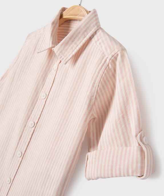 Chemise rayée en coton bébé garçon vue2 - GEMO 4G BEBE - GEMO