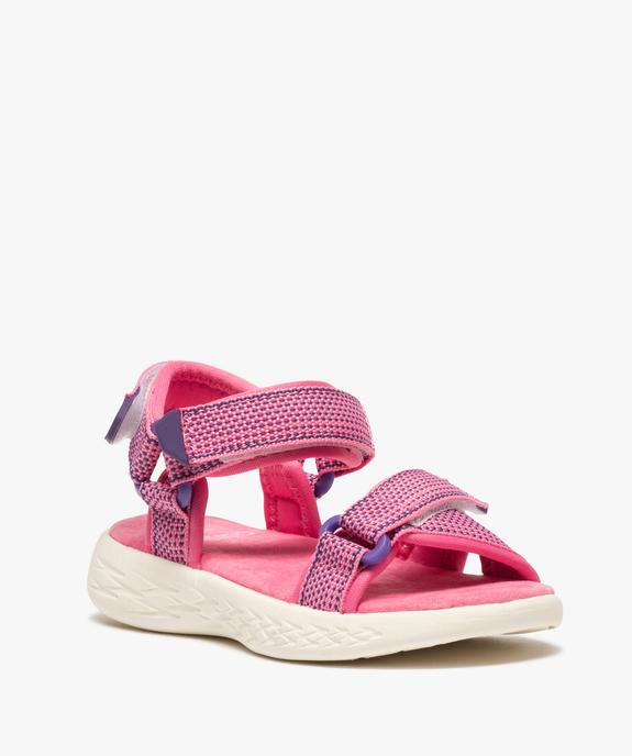 Sandales sport fille extra-légères à scratch vue2 - GEMO (ENFANT) - GEMO