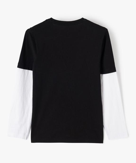 Tee-shirt garçon à manches longues effet 2-en-1 vue4 - GEMO (JUNIOR) - GEMO