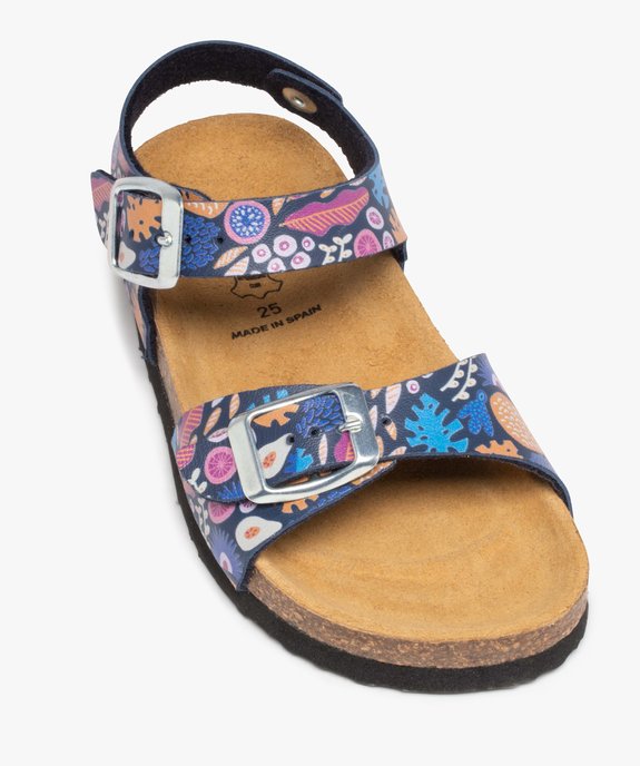 Sandales fille à brides à boucle fantaisie et semelle liège vue5 - GEMO 4G FILLE - GEMO