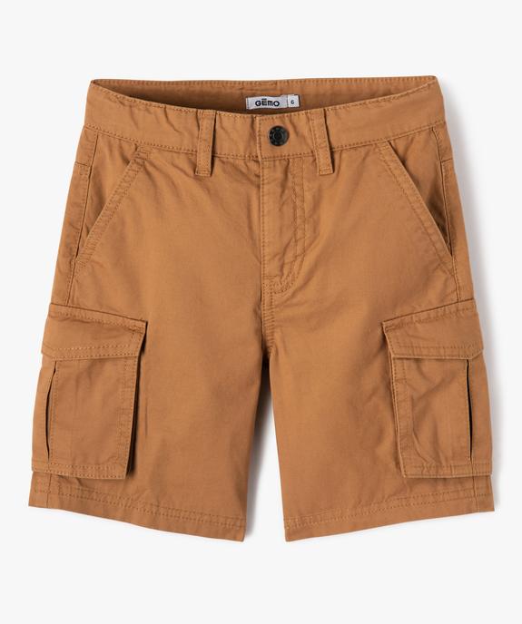 Bermuda en toile coupe cargo garçon vue1 - GEMO 4G GARCON - GEMO