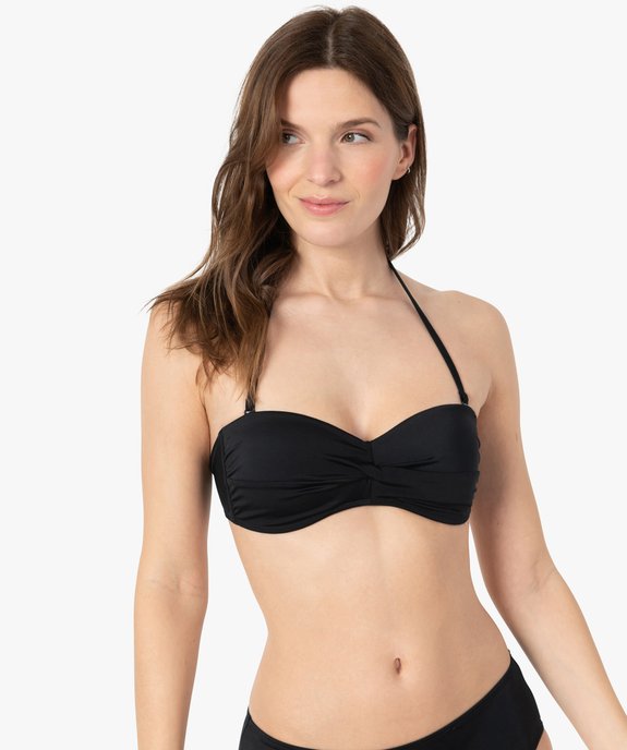 Haut de maillot de bain femme bandeau à bretelles amovibles vue1 - GEMO (PLAGE) - GEMO