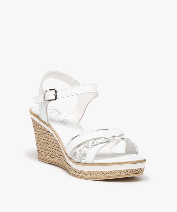 Sandales femme à talon dessus cuir - Tanéo vue2 - TANEO - GEMO