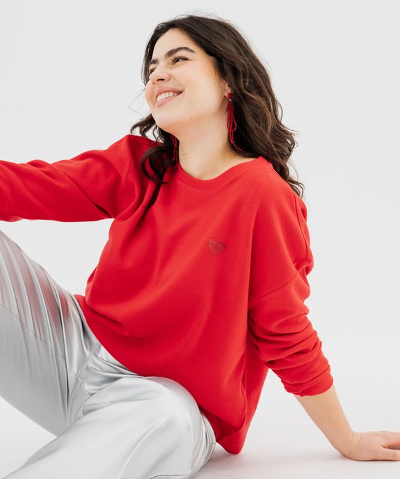 Tee-shirt manches longues en maille épaisse femme grande taille vue1 - GEMO (G TAILLE) - GEMO