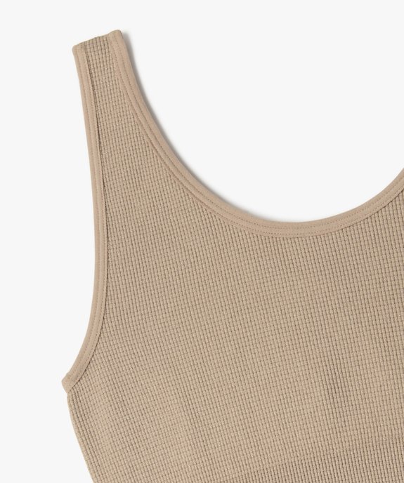 Brassière en maille côtelée à paillettes fille vue2 - GEMO 4G FILLE - GEMO