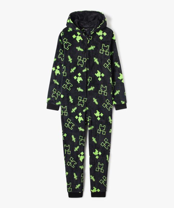 Combinaison pyjama imprimée à capuche garçon - Minecraft vue1 - MINECRAFT - GEMO
