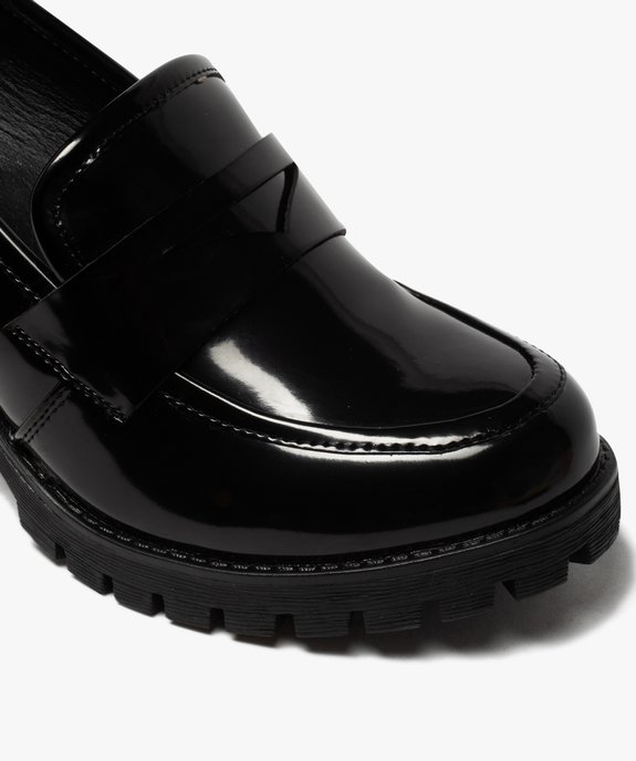 Mocassins femme unis à talon carré et semelle crantée vue6 - GEMO(URBAIN) - GEMO
