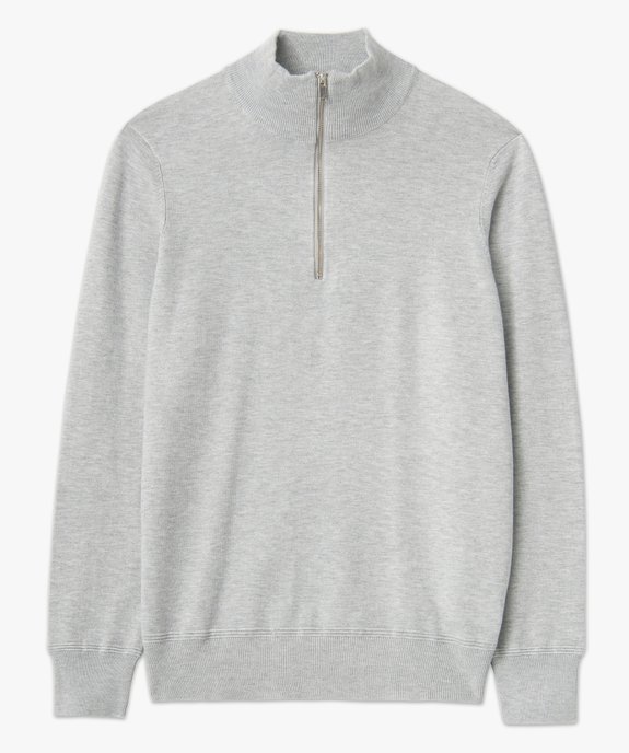Pull homme en maille fine avec col camionneur vue4 - GEMO (HOMME) - GEMO