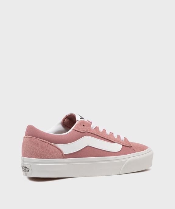 Baskets basses en cuir et textile femme - Vans vue4 - VANS - GEMO