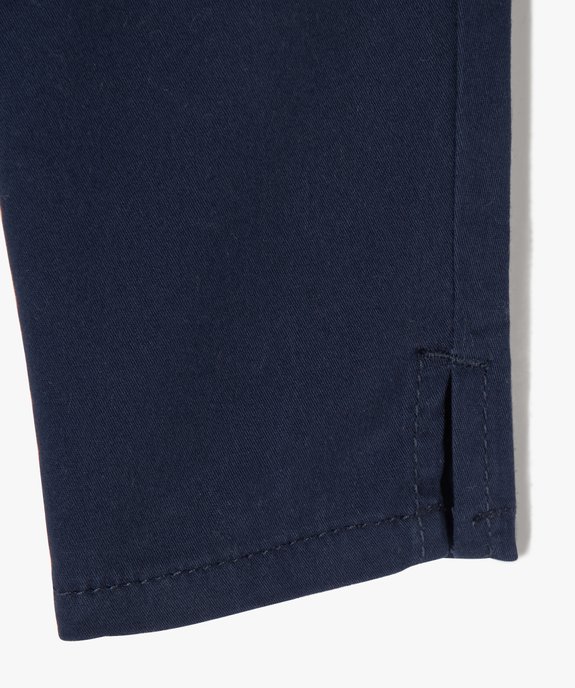 Pantacourt fille en toile extensible vue2 - GEMO 4G FILLE - GEMO