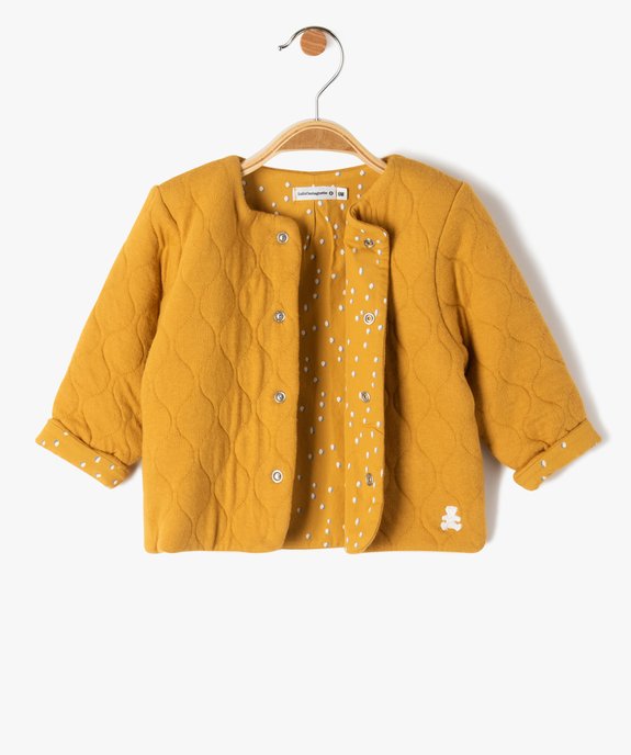 Gilet bébé en sweat matelassé et doublure imprimée vue2 - LULUCASTAGNETTE - GEMO