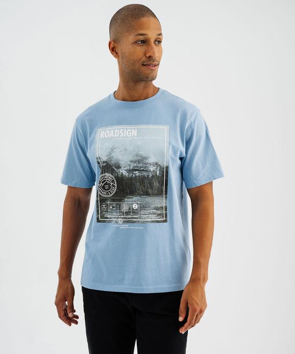 Tee-shirt à manches courtes imprimé homme - Roadsign vue1 - ROADSIGN G4G - GEMO