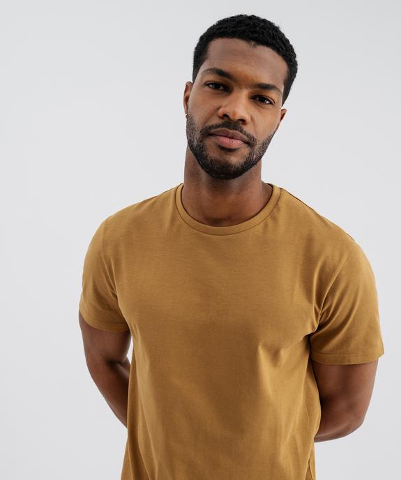 Tee-shirt manches courtes col rond en coton homme vue2 - GEMO 4G HOMME - GEMO