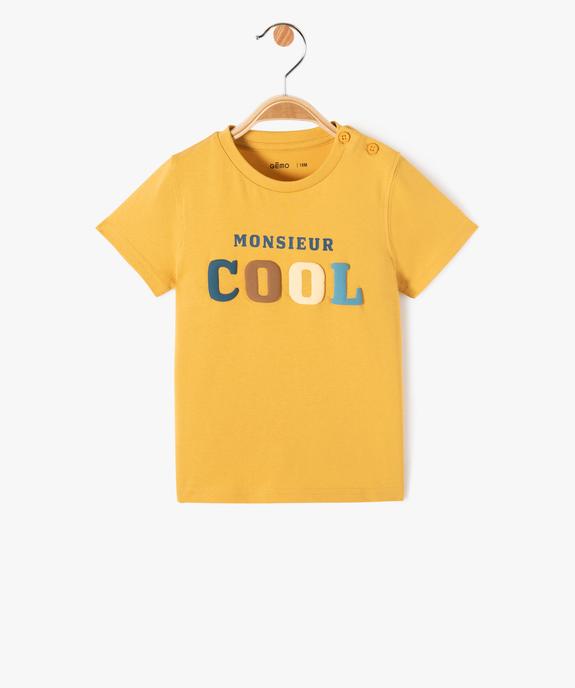 Tee-shirt droit manches courtes imprimé garçon vue1 - GEMO(BEBE DEBT) - GEMO