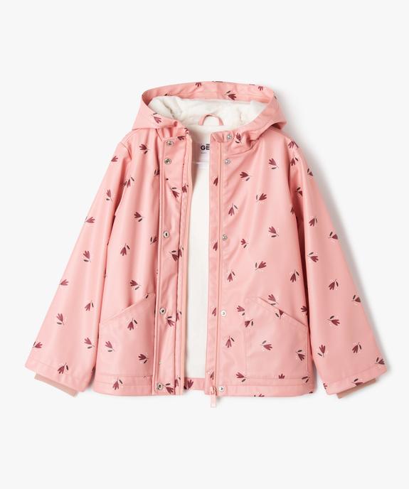 Imperméable à capuche et doublure peluche fille vue3 - GEMO (ENFANT) - GEMO