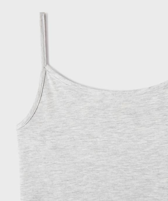 Débardeur à fines bretelles en coton stretch fille vue2 - GEMO 4G FILLE - GEMO
