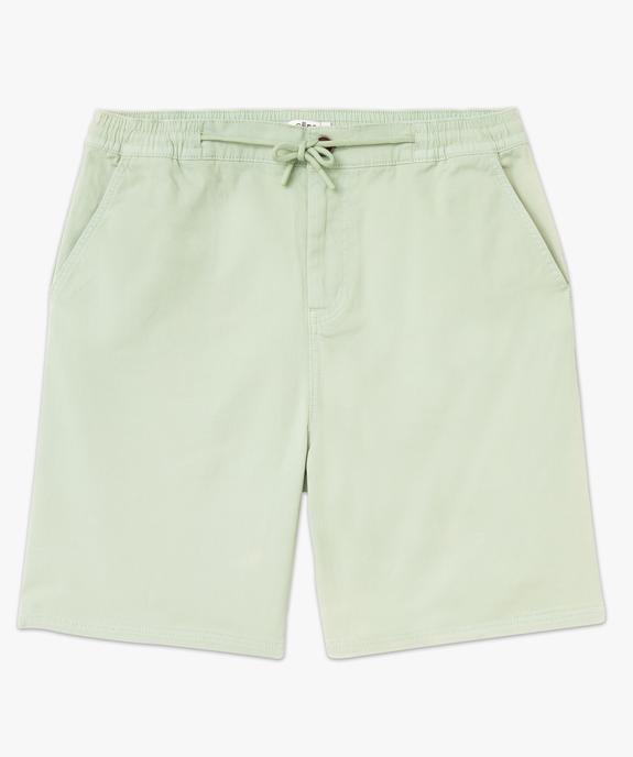 Bermuda chino en coton stretch et taille élastiquée homme vue4 - GEMO (HOMME) - GEMO