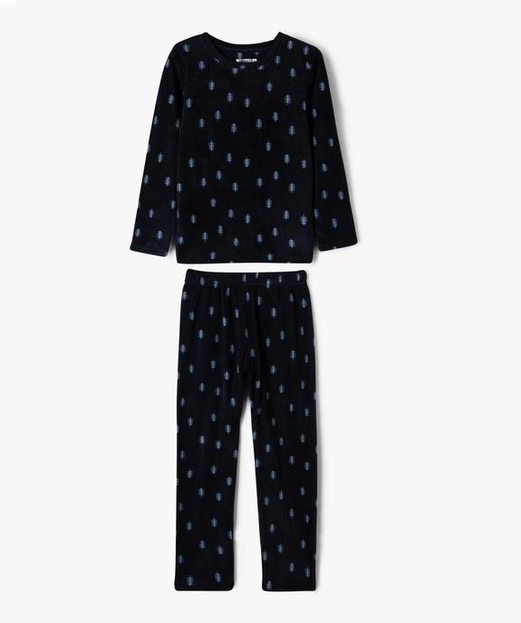 Pyjama en maille polaire à motifs sapins garçon vue2 - PREMIER PRIX BY GEMO - GEMO