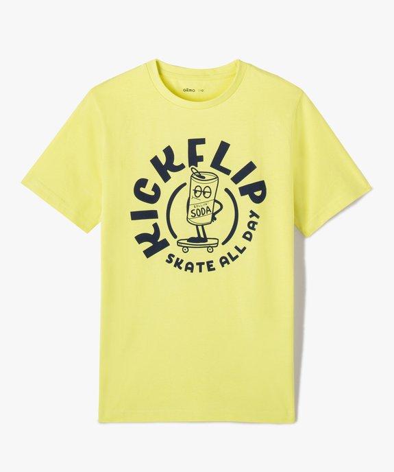 Tee-shirt garçon à manches courtes avec motif vue1 - GEMO (JUNIOR) - GEMO