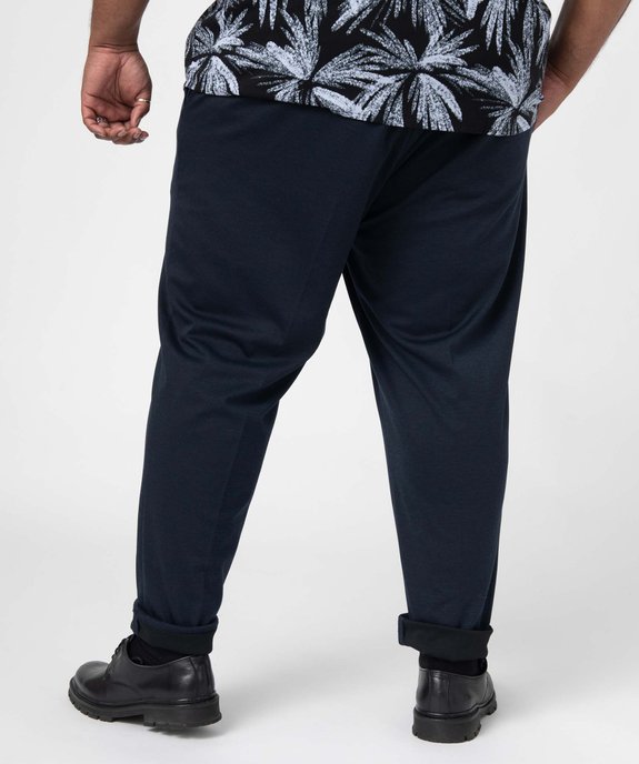 Pantalon homme en maille extensible  vue3 - GEMO (G TAILLE) - GEMO