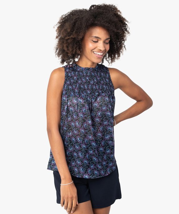 Blouse femme imprimée sans manches vue1 - GEMO(FEMME PAP) - GEMO