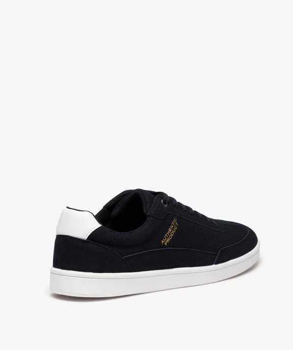Baskets homme suédées à lacets style skateshoes vue4 - GEMO (SPORTSWR) - GEMO