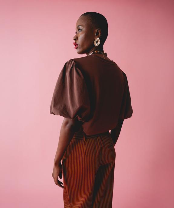 Tee-shirt à manches bouffantes femme vue2 - GEMO(FEMME PAP) - GEMO