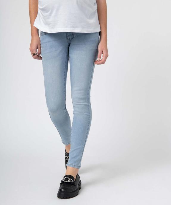 Jean de grossesse coupe Skinny avec bandeau haut vue1 - GEMO 4G MATERN - GEMO