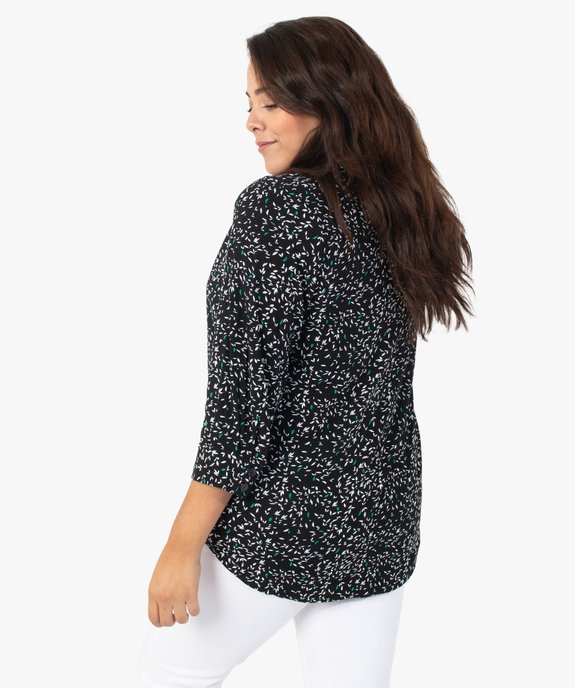 Blouse femme grande taille imprimée à manches 3/4 vue3 - GEMO (G TAILLE) - GEMO