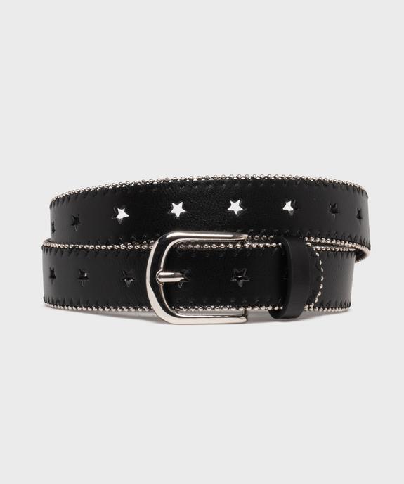 Ceinture avec perforations étoiles et perles métalliques fille vue1 - GEMO (JUNIOR) - GEMO