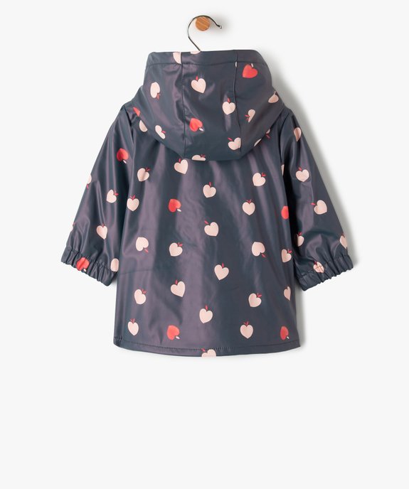 Imperméable bébé fille à motif coeurs doublé polaire vue4 - GEMO(BEBE DEBT) - GEMO