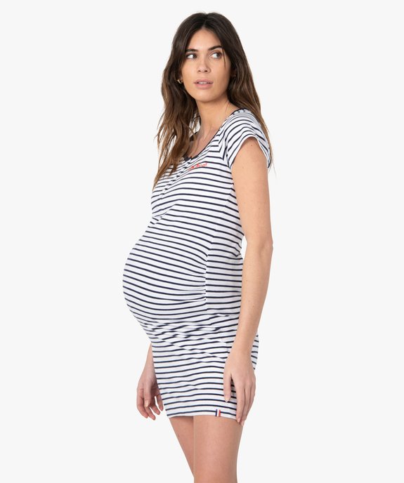 Chemise de nuit de grossesse rayée – Little Marcel vue1 - LITTLE MARCEL - GEMO