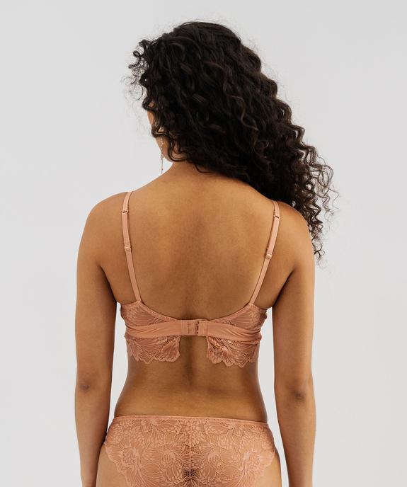 Soutien-gorge triangle en dentelle avec mousses amovibles vue2 - GEMO(HOMWR FEM) - GEMO