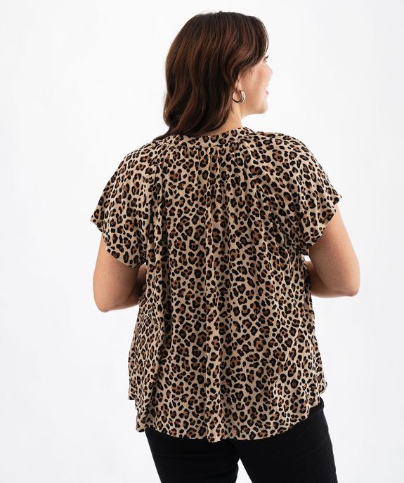 Blouse à manches courtes imprimée femme grande taille vue3 - GEMO (G TAILLE) - GEMO