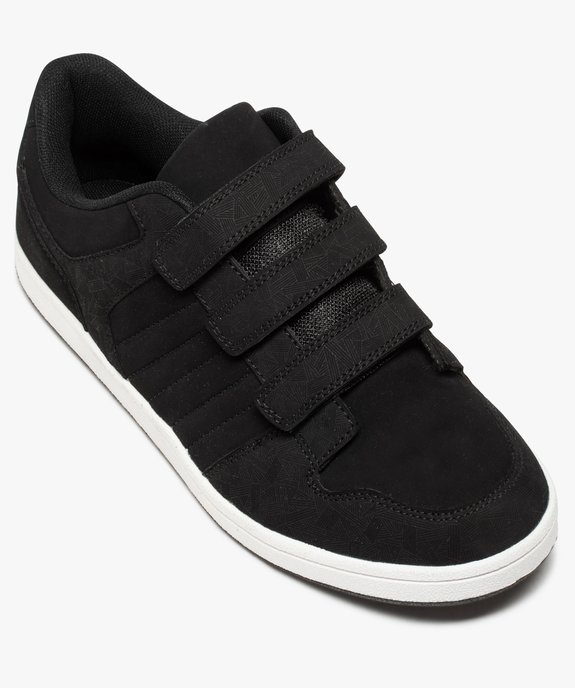 Baskets homme style skateshoes unies fermeture scratchs vue5 - 5 MILES - GEMO