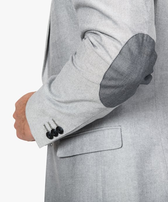 Veste de costume homme avec coudières contrastantes vue2 - GEMO (HOMME) - GEMO