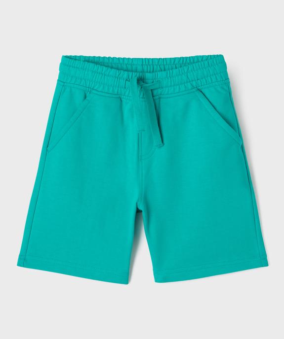 Short en maille coupe large avec taille ajustable garçon vue1 - GEMO (ENFANT) - GEMO