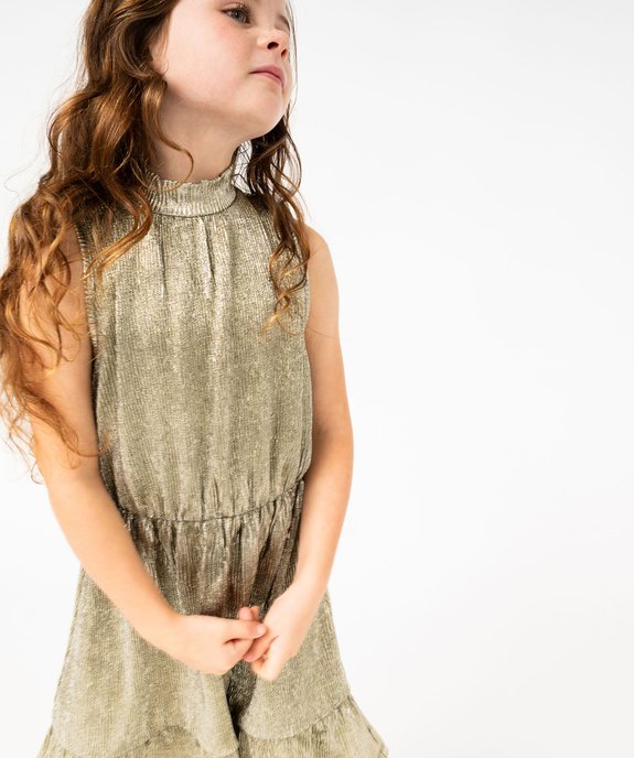 Robe de soirée scintillante sans manches fille  vue1 - GEMO (ENFANT) - GEMO