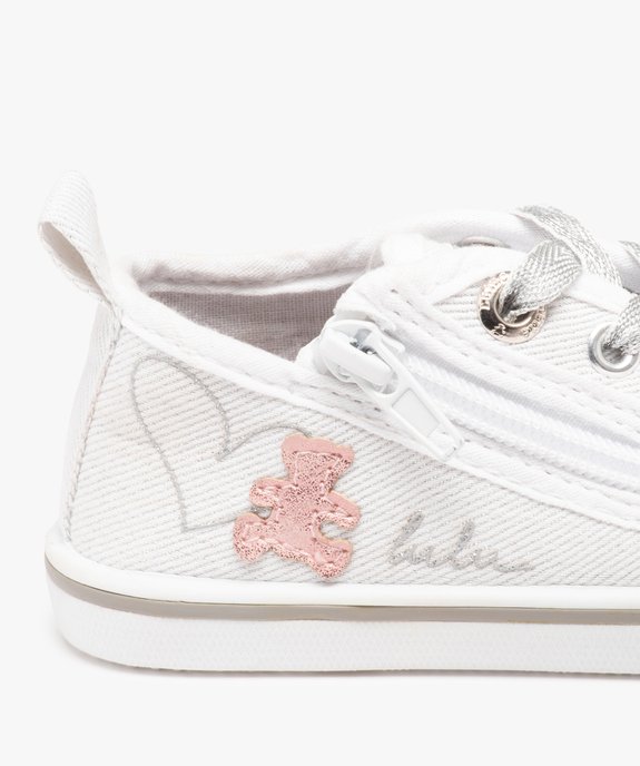 Baskets bébé fille zippées en toile brillante – LuluCastagnette vue6 - LULU CASTAGNETT - GEMO