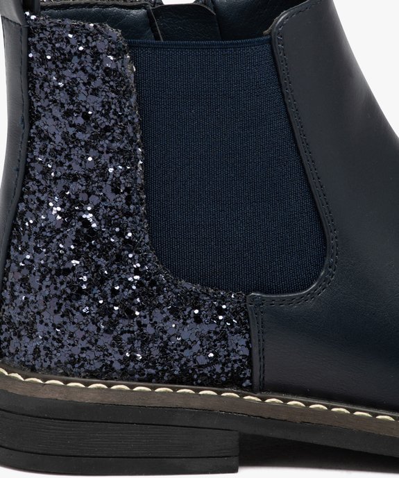 Boots fille unies style Chelsea à strass vue6 - GEMO (ENFANT) - GEMO