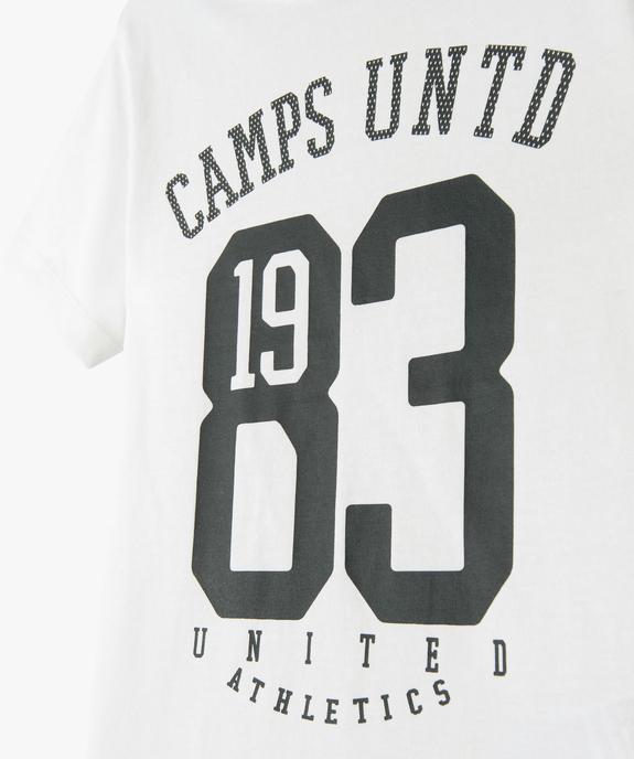 Tee-shirt manches courtes en coton imprimé garçon - Camps United vue2 - CAMPS GEMO FOR GOOD - GEMO