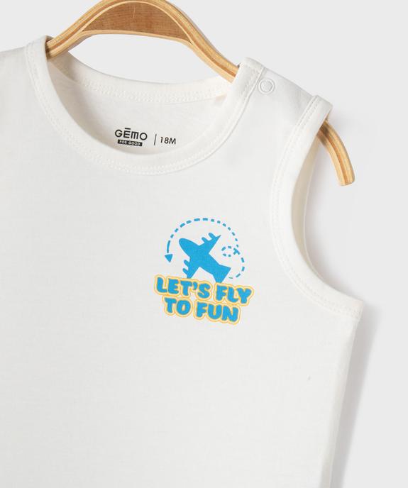 Ensemble 2 pièces bébé garçon - Débardeur et short vue2 - GEMO 4G BEBE - GEMO