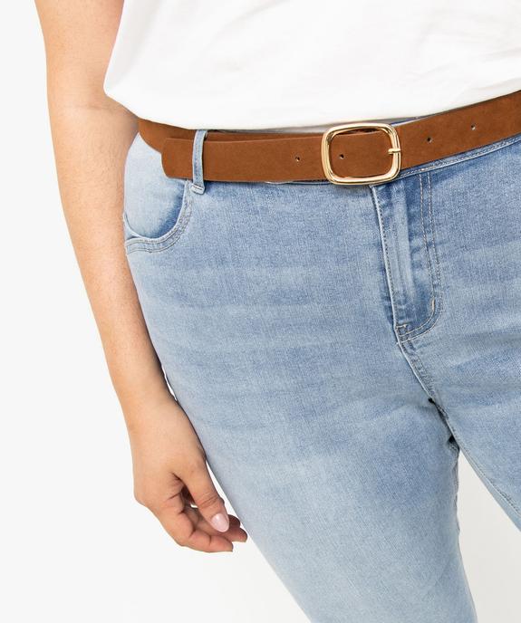 Jean slim 7/8e avec ceinture femme grande taille vue2 - GEMO (G TAILLE) - GEMO