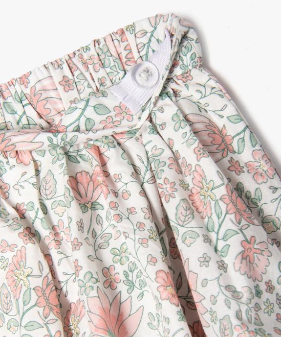 Jupe longue à motifs fleuris fille vue3 - GEMO (ENFANT) - GEMO