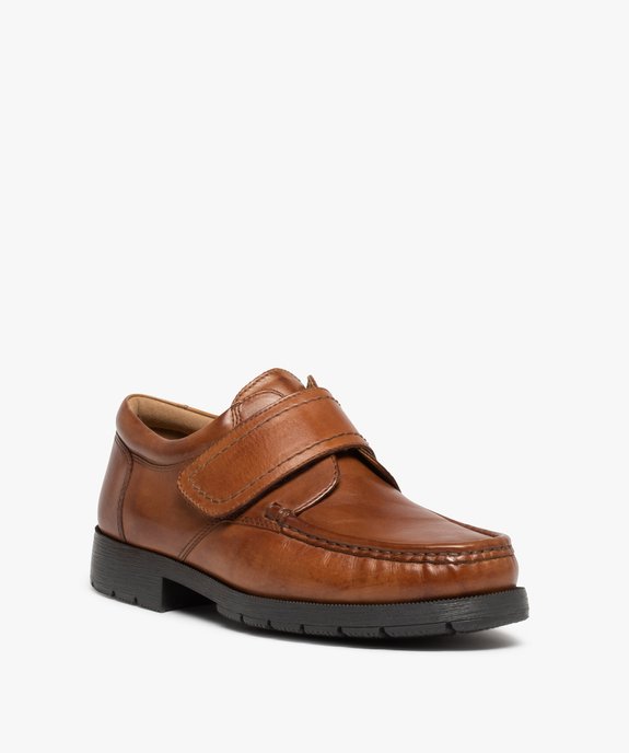 Chaussures bateau homme confort dessus cuir uni vue3 - PIERRE CARDIN CONFORT - GEMO