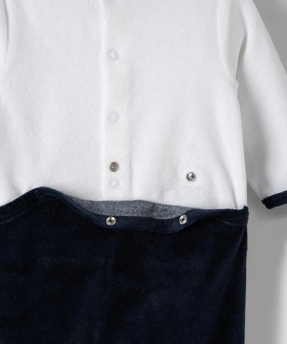 Pyjama bébé en velours avec motif petit loup  vue4 - GEMO(BB COUCHE) - GEMO