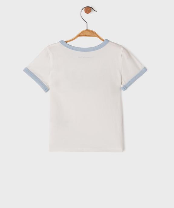 Tee-shirt manches courtes avec inscription bébé fille - LuluCastagnette vue3 - LULU CASTAGNETTE GEMO FOR GOOD - GEMO